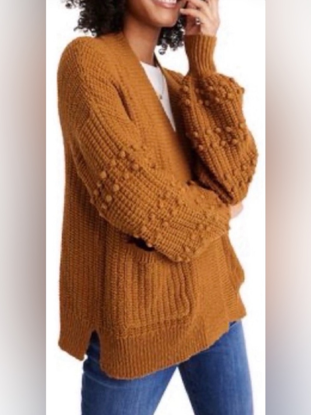 Madewell Bobble Cardigan Sweater With Pockets Size Medium